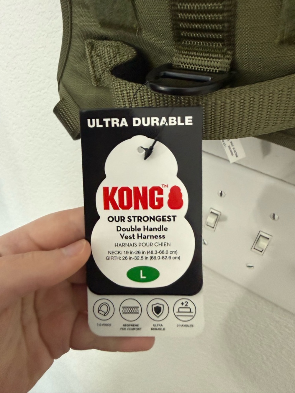 NWT KONG Ultra Durable Dog Harness Vest | Double Handle | Size L - Picture 4 of 5